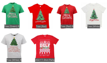 New Funny Adult Xmas Christmas T Shirt Tee Mens Womens 100% Cotton Jolly Ugly, Don't Stop Believin' (White), XS