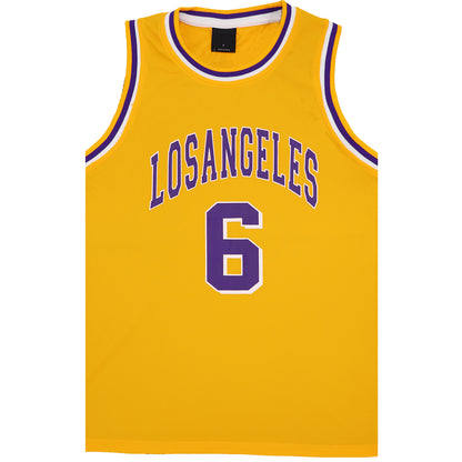 Kid's Basketball Jersey Tank Boys Sports T Shirt Tee Singlet Tops Los Angeles, Royal Blue - Golden State 30, 6