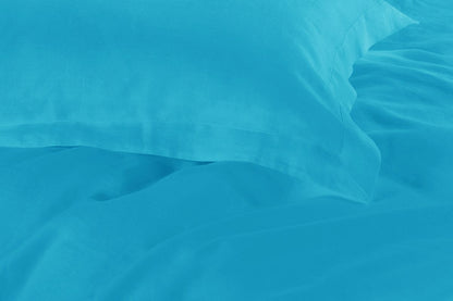 1000TC Tailored Single Size Light Blue Duvet Quilt Cover Set