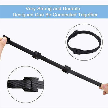 100PCS Reusable Cable Tie Nylon Hook Loop Strap Cord Ties PC TV Organiser - Colourful-100PCS