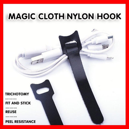 10/20/50PCS Reusable Hook and Loop Cable Ties Nylon Wire Cord Strap Organizer - 150 mm* 20 PCS