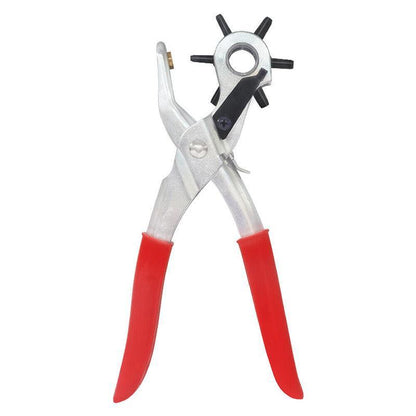 Rotating Leather Hole Punch Plier 2-4.5mm 6 Size for Belt Strap Card Craft