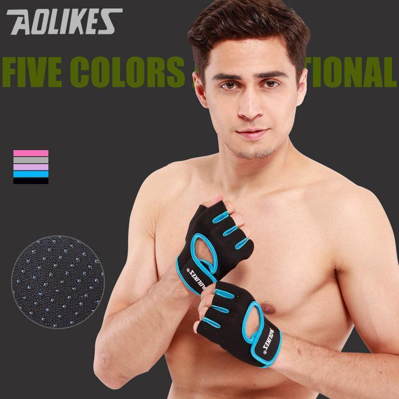 S Size Sports Gloves Weight Lifting Exercise Training Workout Bike Riding Men Women - Black+Pink