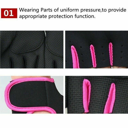 L Size Aolikes Sports Gloves Weight Lifting Exercise Training Workout Bike Riding - Black+Blue