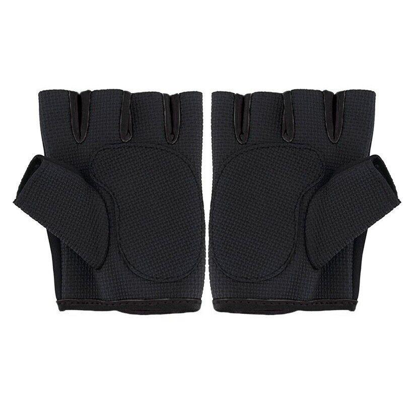 L Size Aolikes Sports Gloves Weight Lifting Exercise Training Workout Bike Riding - Black+Blue
