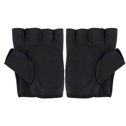 L Size Aolikes Sports Gloves Weight Lifting Exercise Training Workout Bike Riding - Black+Blue