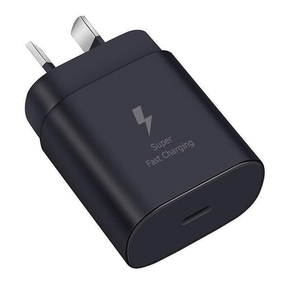 Super Fast Wall Charger For Samsung Galaxy S22 S23 Note 20 Ultra - Charger Only(Black)