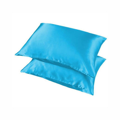 2 Pack Satin Pillowcases Luxury Soft Cushion Covers Bedroom Home Decor - Black
