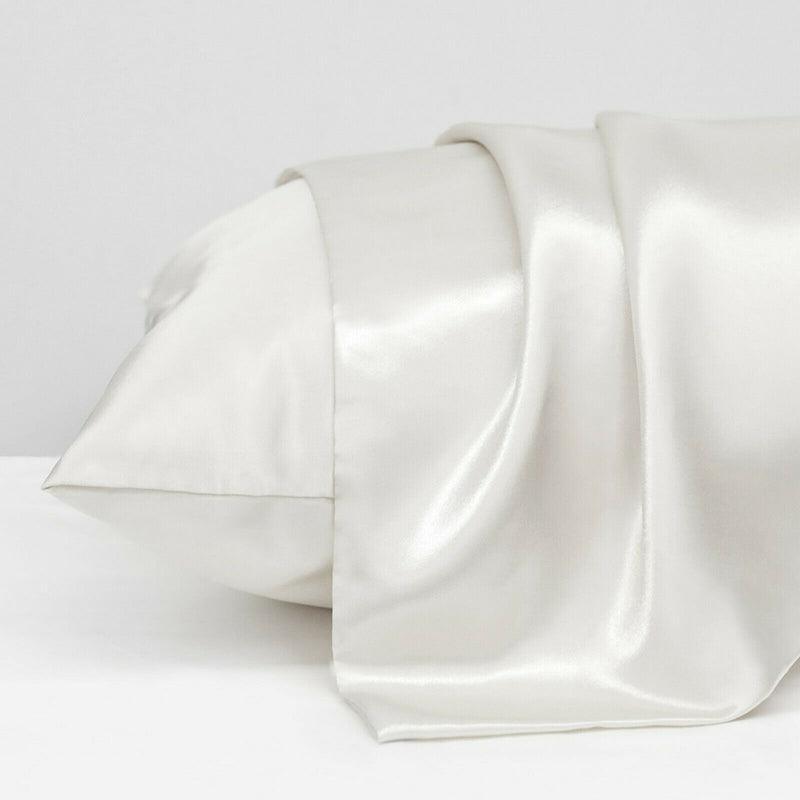 2 Pack Satin Pillowcases Luxury Soft Cushion Covers Bedroom Home Decor - Coffee