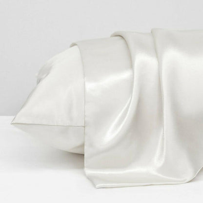 2 Pack Satin Pillowcases Luxury Soft Cushion Covers Bedroom Home Decor - Light Orange