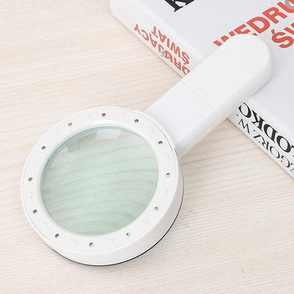 Handheld Magnifying Glass Led Light 30X High Powe Illuminated Magnifier Jumbo