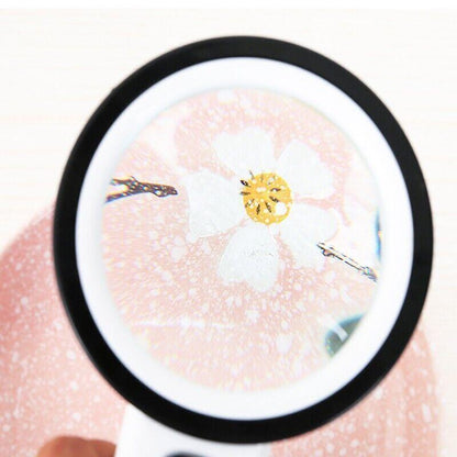 Handheld Magnifying Glass Led Light 30X High Powe Illuminated Magnifier Jumbo