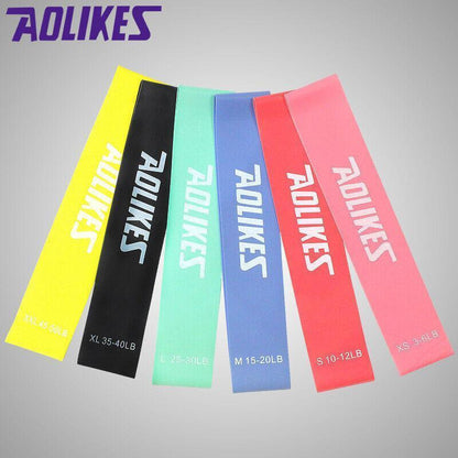 Aolikes Resistance Bands Power Heavy Strength Exercise Fitness Gym Yoga - Blue 500*50*0.7 (15-20 lbs)