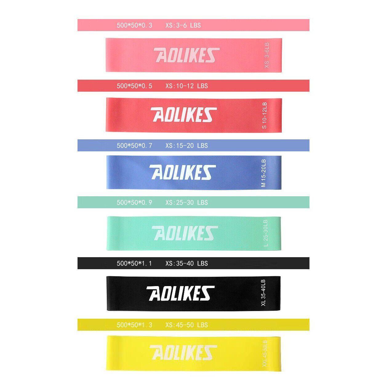Aolikes Resistance Bands Power Heavy Strength Exercise Fitness Gym Yoga - Red 500*50*0.5 (10-12 lbs)