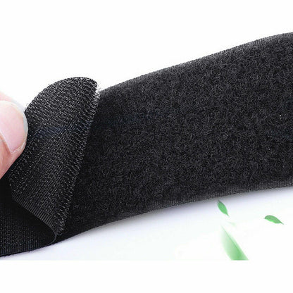 Magic Cable Ties Reusable Winder Coded Organiser Cords Hook Loop Black - 20*300mm  10PCS