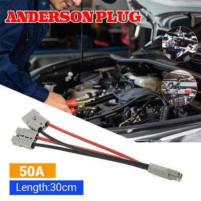 50 Amp Genuine Anderson Plug Connector Double Y Adaptor 6mm Automotive Cable