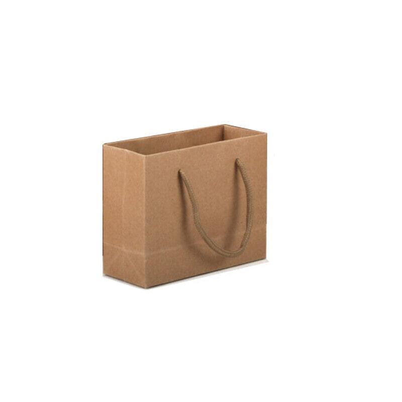 50X Kraft Paper Bags Gift Shopping Carry Craft Brown Bag With Handles - 50PCS  22*15*6CM