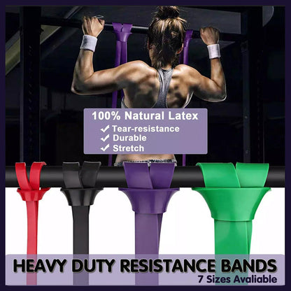 Heavy Duty Resistance Yoga Band Loop Exercise Fitness Workout Band Gym Band - Red 15-35 lbs (13mm*2080mm)
