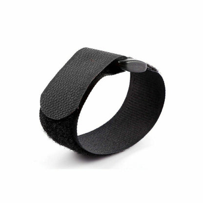 Magic Cable Ties Reusable Winder Coded Organiser Cords Hook Loop Black - 20*200mm  10PCS
