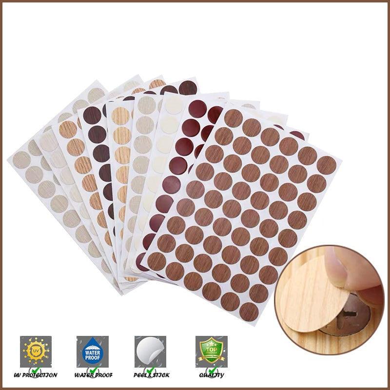 54 X Self Adhesive Decorative Screw Cover Caps Holes Cams Furniture Kitchen 20mm - PC 205
