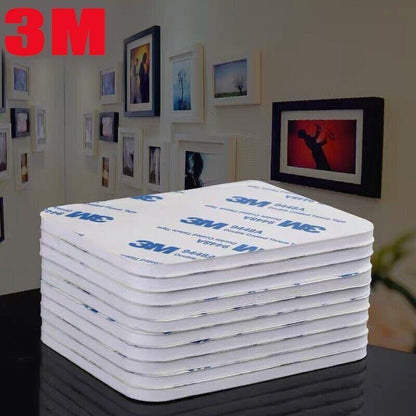 Square 25 x 20 x 3mm 3M Double Sided Foam Sticker Tape Self Adhesive Pads - 6pcs