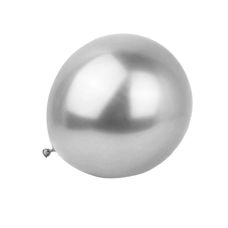 Metallic Latex Balloons 12 Inch Chrome Party Balloons for Birthday Wedding Decoration - Blue 10PCS