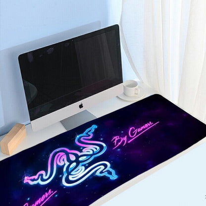 Gaming Keyboard and Mouse Pad Extended Desk Mat 800x300mm Non Slip Base - 01