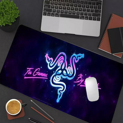 Gaming Keyboard and Mouse Pad Extended Desk Mat 800x300mm Non Slip Base - 16