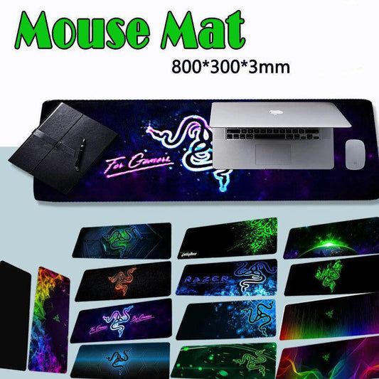 Gaming Keyboard and Mouse Pad Extended Desk Mat 800x300mm Non Slip Base - 18