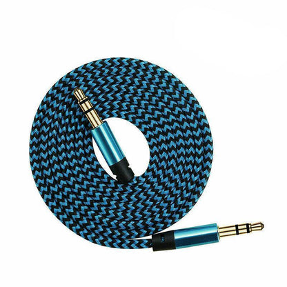 AUX Cable 3.5mm Stereo Audio Input Extension Male to Male Auxiliary Car Cord - White