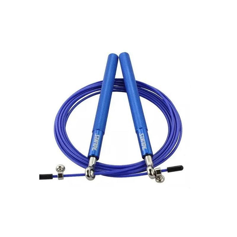 Aolikes Adjustable High Speed Steel Skipping Jump Rope Dual Bearings Gym Boxing - Black