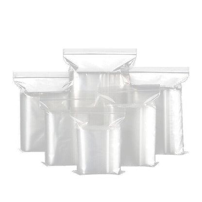 100PCS 100micron Bulk Clear Resealable PE Plastic Zip Bags - 5*7CM