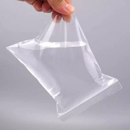 100PCS 100micron Bulk Clear Resealable PE Plastic Zip Bags - 6*9CM