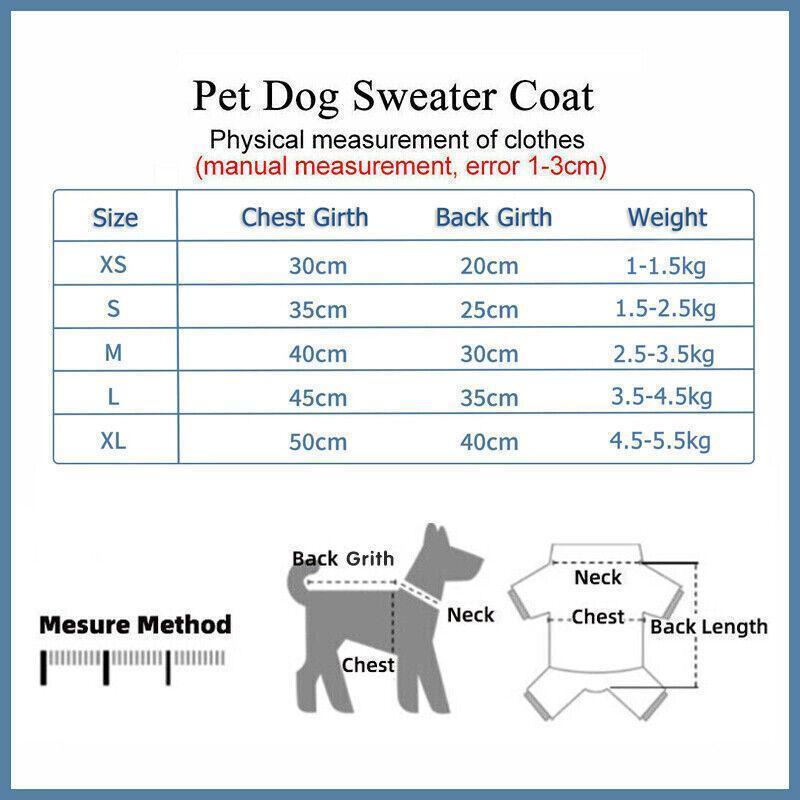 XS Cute Pet Dog Warm Jumper Sweater Clothes Cat Knitwear Knitted Coats Winter - Yellow Giraffe
