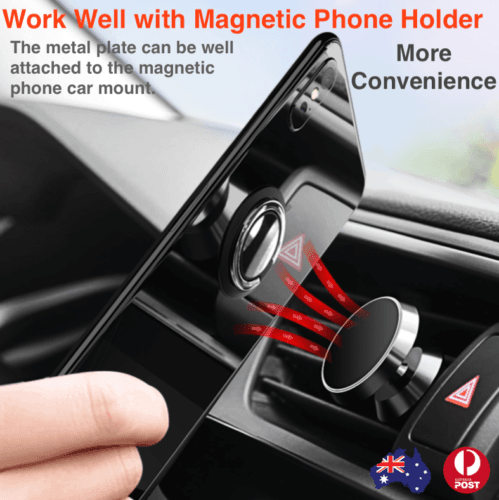 Iring Phone Ring Finger Holder Stand Car Mount Hook For Iphone Ipad Mobile Grip - B1- Black
