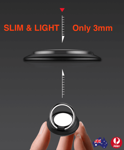 Iring Phone Ring Finger Holder Stand Car Mount Hook For Iphone Ipad Mobile Grip - B1- Black
