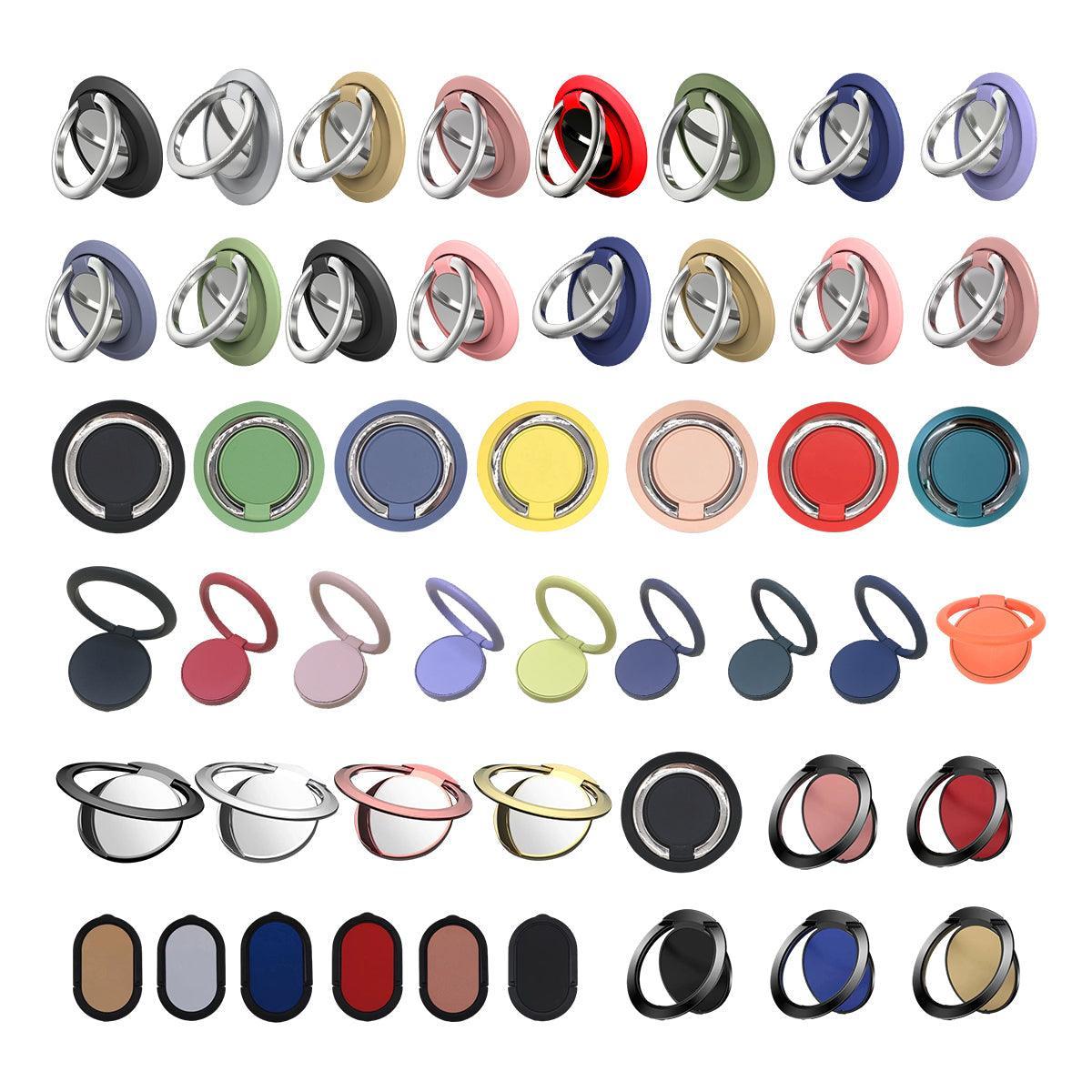 Iring Phone Ring Finger Holder Stand Car Mount Hook For Iphone Ipad Mobile Grip - F- Red