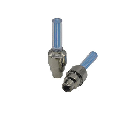 2PCS Flashing Neon Led Light Wheel Valve Cap Tyre - Blue
