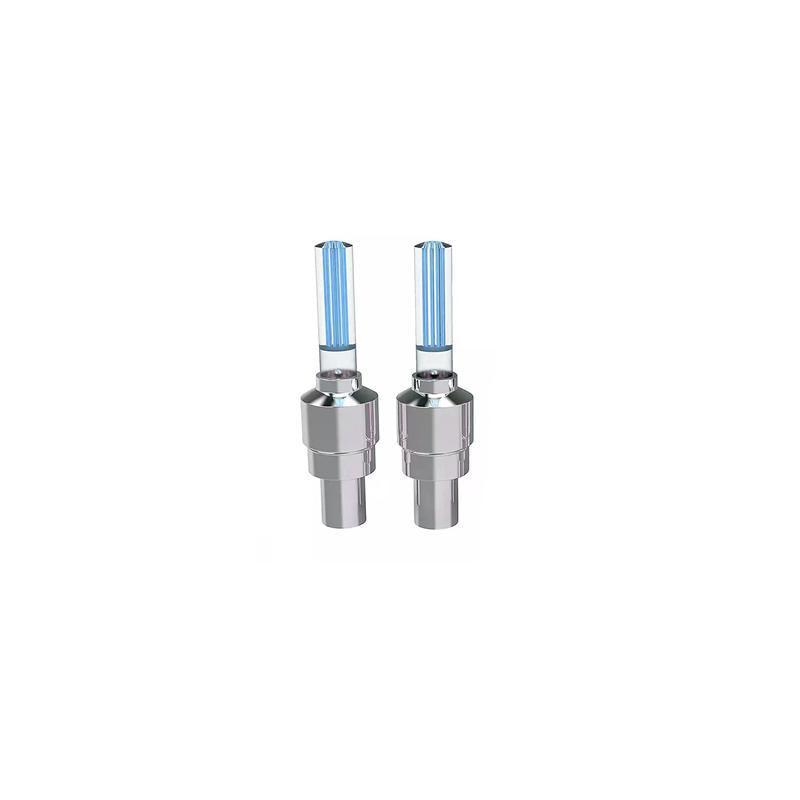 2PCS Flashing Neon Led Light Wheel Valve Cap Tyre - Blue
