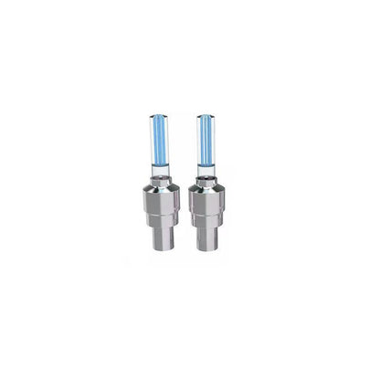 2PCS Flashing Neon Led Light Wheel Valve Cap Tyre - Blue