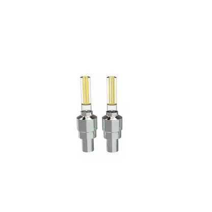 2PCS Flashing Neon Led Light Wheel Valve Cap Tyre - Yellow