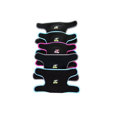 S Size Kid Knee Pad Crash Proof Antislip Basketball Dance Skating Protector - Black+Rose red