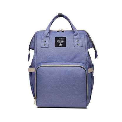 Luxury Multifunctional Diaper Nappy Backpack Maternity Mummy Changing Bag - Pink Gray