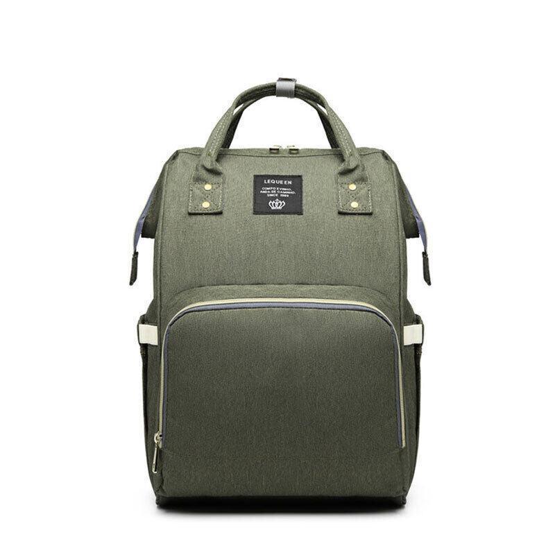 Luxury Multifunctional Diaper Nappy Backpack Maternity Mummy Changing Bag - Pink Gray