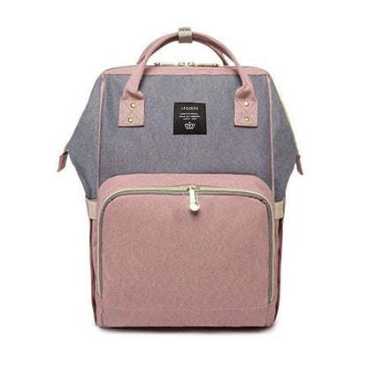 Luxury Multifunctional Diaper Nappy Backpack Maternity Mummy Changing Bag - Tangerine Pink