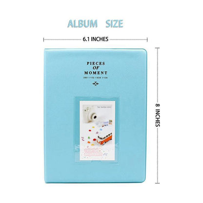 128 Pockets Album Case Storage For Polaroid Photo FujiFilm Camera Film - Pink
