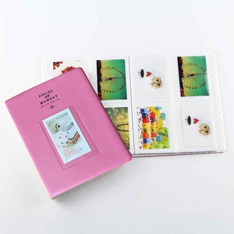 128 Pockets Album Case Storage For Polaroid Photo FujiFilm Camera Film - Pink
