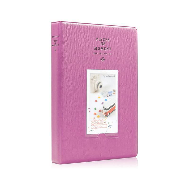 128 Pockets Album Case Storage For Polaroid Photo FujiFilm Camera Film - Pink
