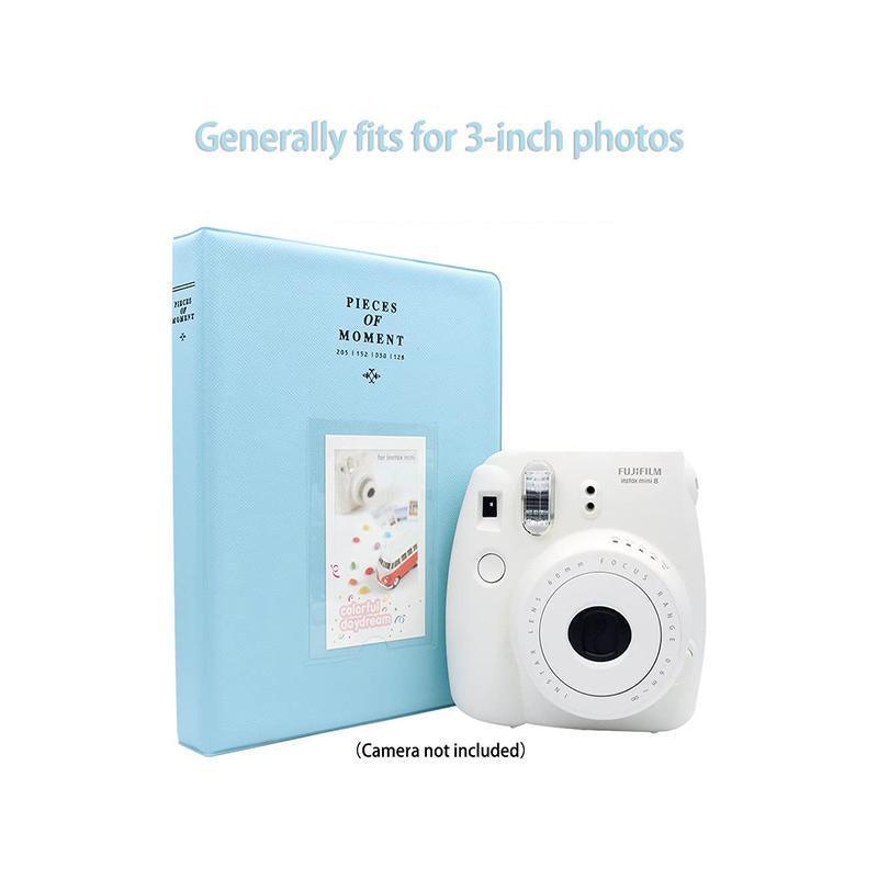 128 Pockets Album Case Storage For Polaroid Photo FujiFilm Camera Film - Blue