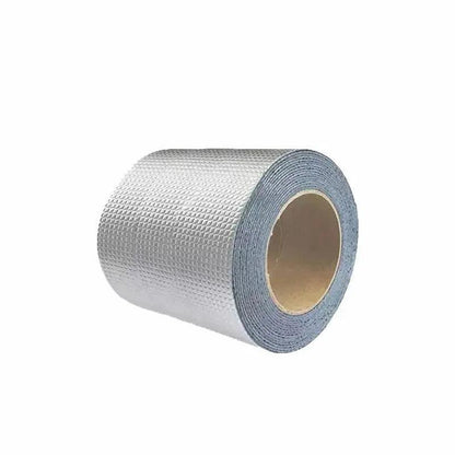 5M Waterproof Tape Butyl Rubber Aluminium Foil Roof Pipe Caravan Repair Flashing - 15cm*5m*1 Unit